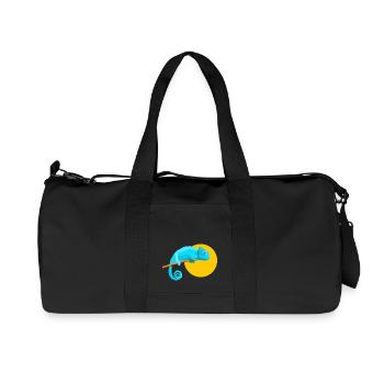 Geometric Chameleon - Recycelte Canvas-Sporttasche von Stanley/Stella - Schwarz - Vorne