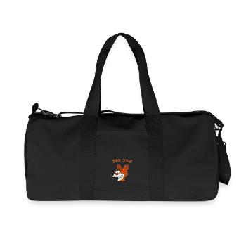 Fox vous! - Sac de sport en toile recyclée Stanley/Stella - noir - Devant