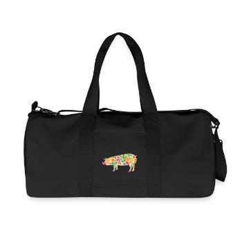 Pig - Recycled Canvas Sports Bag by Stanley/Stella - black - Front