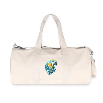 Blue and gold macaw tribal tattoo - Recycled Canvas Sports Bag by Stanley/Stella - natural - Front