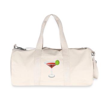 Red cocktail with lime - Recycled Canvas Sports Bag by Stanley/Stella - natural - Front