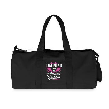 TRAINING TO BE AT AMAZON GODDESS Fitness Gym Woman - Recycled Canvas Sports Bag by Stanley/Stella - black - Front