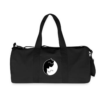 Ying Yang Katzen Geschenk Idee - Recycelte Canvas-Sporttasche von Stanley/Stella - Schwarz - Vorne