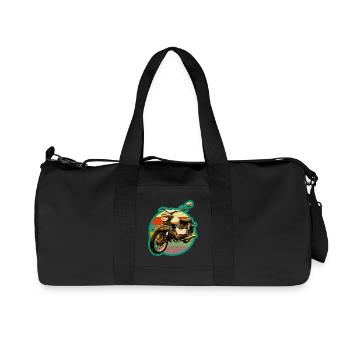 Simmi Star SR4-2 DDR moped in retro used look - Recycled Canvas Sports Bag by Stanley/Stella - black - Front