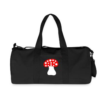 Fliegenpilz, Pilz im Wald Geschenk - Recycelte Canvas-Sporttasche von Stanley/Stella - Schwarz - Vorne