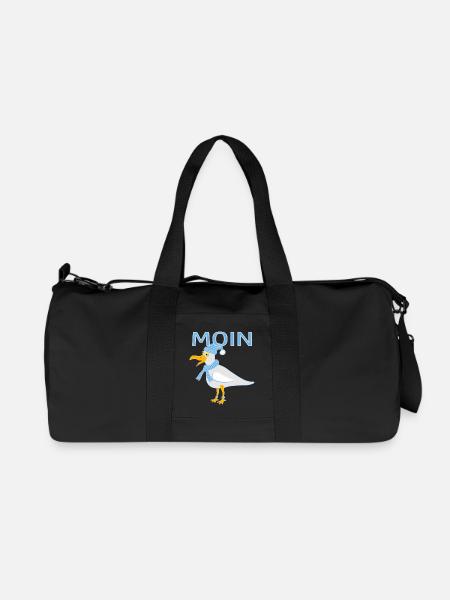 Lustige Möwe - Recycelte Canvas-Sporttasche von Stanley/Stella - Schwarz