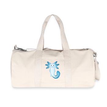 Mignon axolotl bleu nageant dans un océan - Sac de sport en toile recyclée Stanley/Stella - blanc naturel - Devant
