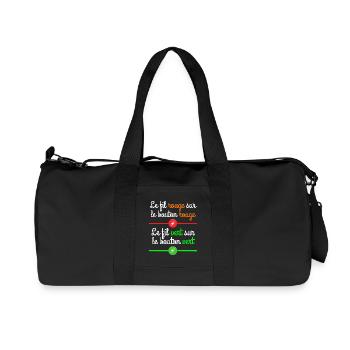 la septième compagnie, la 7ème compagnie - Sac de sport en toile recyclée Stanley/Stella - noir - Devant