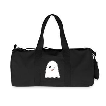 Kawaii Ghost Ghosts Halloween Halloween Costume - Recycled Canvas Sports Bag by Stanley/Stella - black - Front