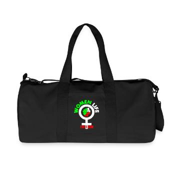 Women life freedom - Recycled Canvas Sports Bag by Stanley/Stella - black - Front