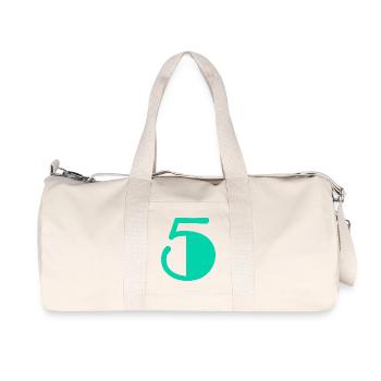 5. 5 YEARS. 5TH ANNIVERSARY. BIRTHDAY 5 YEARS. ANN - Recycled Canvas Sports Bag by Stanley/Stella - natural - Front