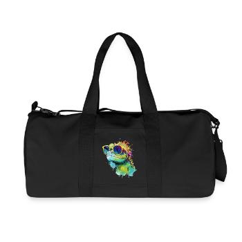 Doko the lizard - Recycled Canvas Sports Bag by Stanley/Stella - black - Front