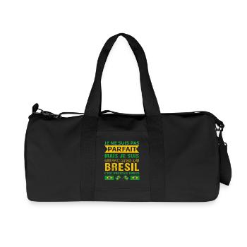Supporter du Brésil cadeau supporter brésilien - Sac de sport en toile recyclée Stanley/Stella - noir - Devant