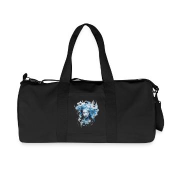 Kunstgemälde "Bläuliche Frau" - Druck Design - Recycelte Canvas-Sporttasche von Stanley/Stella - Schwarz - Vorne