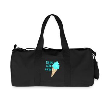 Einen an der Waffel coole Sprüche Eis Sommer Fun - Recycelte Canvas-Sporttasche von Stanley/Stella - Schwarz - Vorne