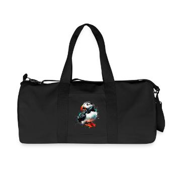 Papageitaucher - Recycelte Canvas-Sporttasche von Stanley/Stella - Schwarz - Vorne