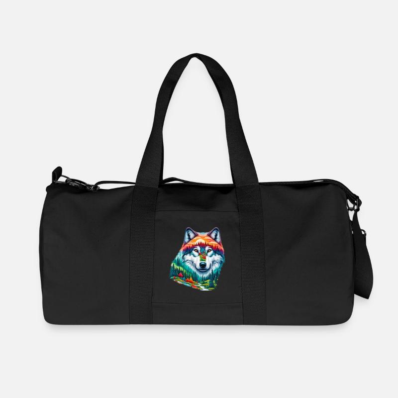 Wolf - Recycelte Canvas-Sporttasche von Stanley/Stella - Schwarz