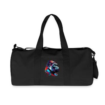 Gorille - Sac de sport en toile recyclée Stanley/Stella - noir - Devant