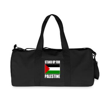 stand up for palestine - Sac de sport en toile recyclée Stanley/Stella - noir - Devant