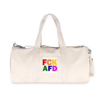Fck afd - Recycelte Canvas-Sporttasche von Stanley/Stella - Naturweiß - Vorne