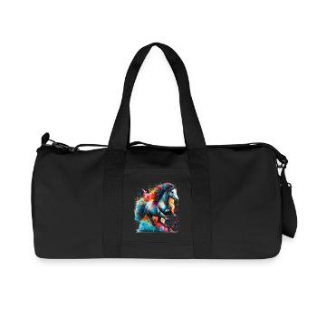 Pferd - Recycelte Canvas-Sporttasche von Stanley/Stella - Schwarz - Vorne