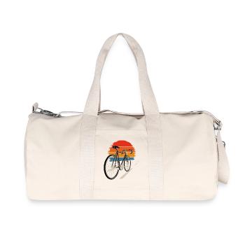 Balade à vélo au coucher du soleil - Sac de sport en toile recyclée Stanley/Stella - blanc naturel - Devant