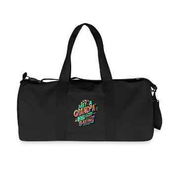 Opa ist Bäcker unser Opa backt gerne - Recycelte Canvas-Sporttasche von Stanley/Stella - Schwarz - Vorne