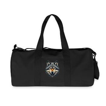 Wolf - Recycelte Canvas-Sporttasche von Stanley/Stella - Schwarz - Vorne