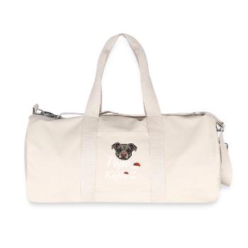 Drôle de chien - Sac de sport en toile recyclée Stanley/Stella - blanc naturel - Devant