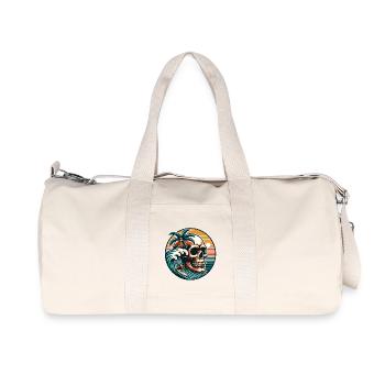 Surfing Surfer skull - Recycled Canvas Sports Bag by Stanley/Stella - natural - Front
