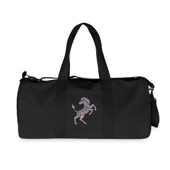 Zebra hooves high art piece silhouette - Recycled Canvas Sports Bag by Stanley/Stella - black - Front