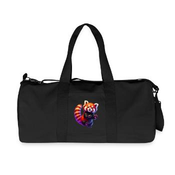 Kleiner Panda - Recycelte Canvas-Sporttasche von Stanley/Stella - Schwarz - Vorne
