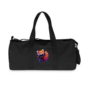 Kleiner Panda - Recycelte Canvas-Sporttasche von Stanley/Stella - Schwarz - Vorne