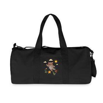 Snorkeling bear diving in the sea - Recycled Canvas Sports Bag by Stanley/Stella - black - Front