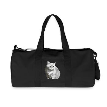 British Shorthair Chat Blanc Chat Chat Blanc Chaton - Sac de sport en toile recyclée Stanley/Stella - noir - Devant