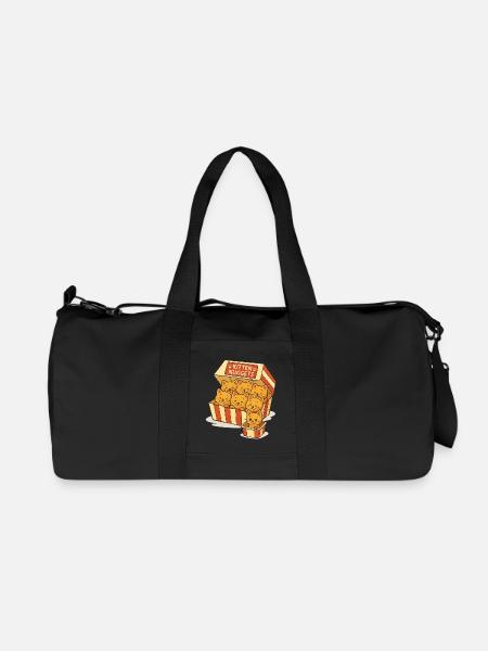 Katzenkapseln mit süßen Gesichtern - Recycelte Canvas-Sporttasche von Stanley/Stella - Schwarz