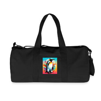 penguin - Recycled Canvas Sports Bag by Stanley/Stella - black - Front