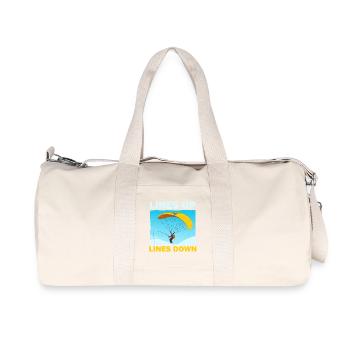 Crashing parachutist with banner - Recycled Canvas Sports Bag by Stanley/Stella - natural - Front