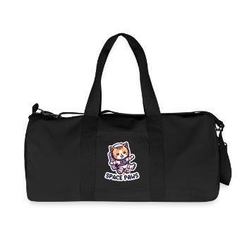 Space Paws – Chat pixel dans l’espace - Sac de sport en toile recyclée Stanley/Stella - noir - Devant