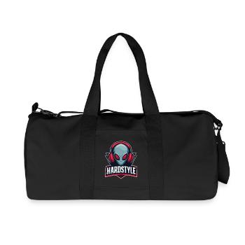 HARDSTYLE Alien Headphone Motif - Recycled Canvas Sports Bag by Stanley/Stella - black - Front