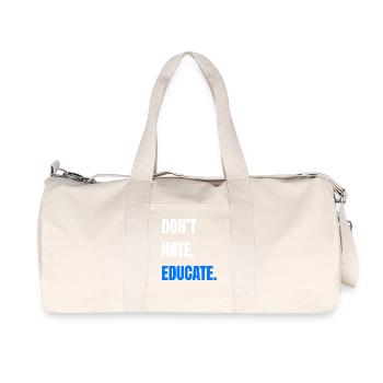 Don't Hate Educate - Recycled Canvas Sports Bag by Stanley/Stella - natural - Front