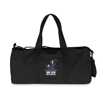 Little Grim – La Faucheuse du Chaos - Sac de sport en toile recyclée Stanley/Stella - noir - Devant