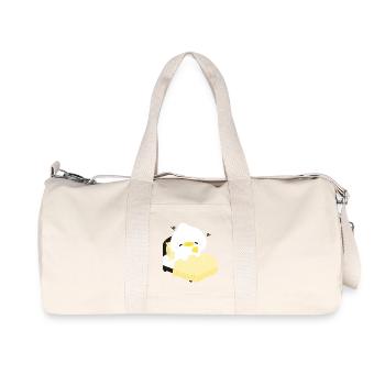 Canard douillet et endormi sur un lit jaune - Sac de sport en toile recyclée Stanley/Stella - blanc naturel - Devant