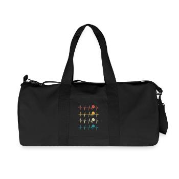 Padel heartbeat retro padel - Recycled Canvas Sports Bag by Stanley/Stella - black - Front