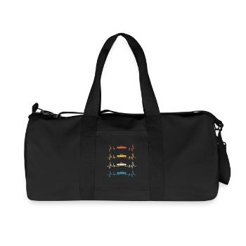  Pick-up retro heartbeat off-road car - Recycled Canvas Sports Bag by Stanley/Stella - black - Front