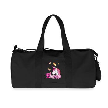 Emma, maiden name, favorite name - Recycled Canvas Sports Bag by Stanley/Stella - black - Front
