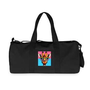 Giraffe - Recycelte Canvas-Sporttasche von Stanley/Stella - Schwarz - Vorne