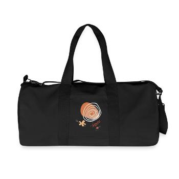 Flowers and Circles - Recycled Canvas Sports Bag by Stanley/Stella - black - Front