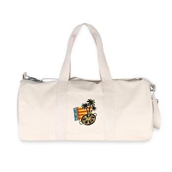 Valencia Palm Paella - Recycled Canvas Sports Bag by Stanley/Stella - natural - Front
