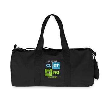 KLEIDUNG Urban Block — Neonschwarz - Recycelte Canvas-Sporttasche von Stanley/Stella - Schwarz - Vorne